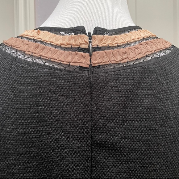 Ann Taylor sheath black dress size 4 with neckline detailing - Picture 6 of 9